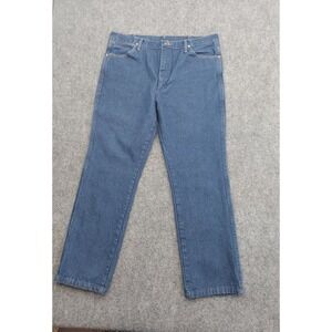 Wrangler Jeans Mens 36x32 Blue 936PWD Western Cowboy Medium Wash Denim